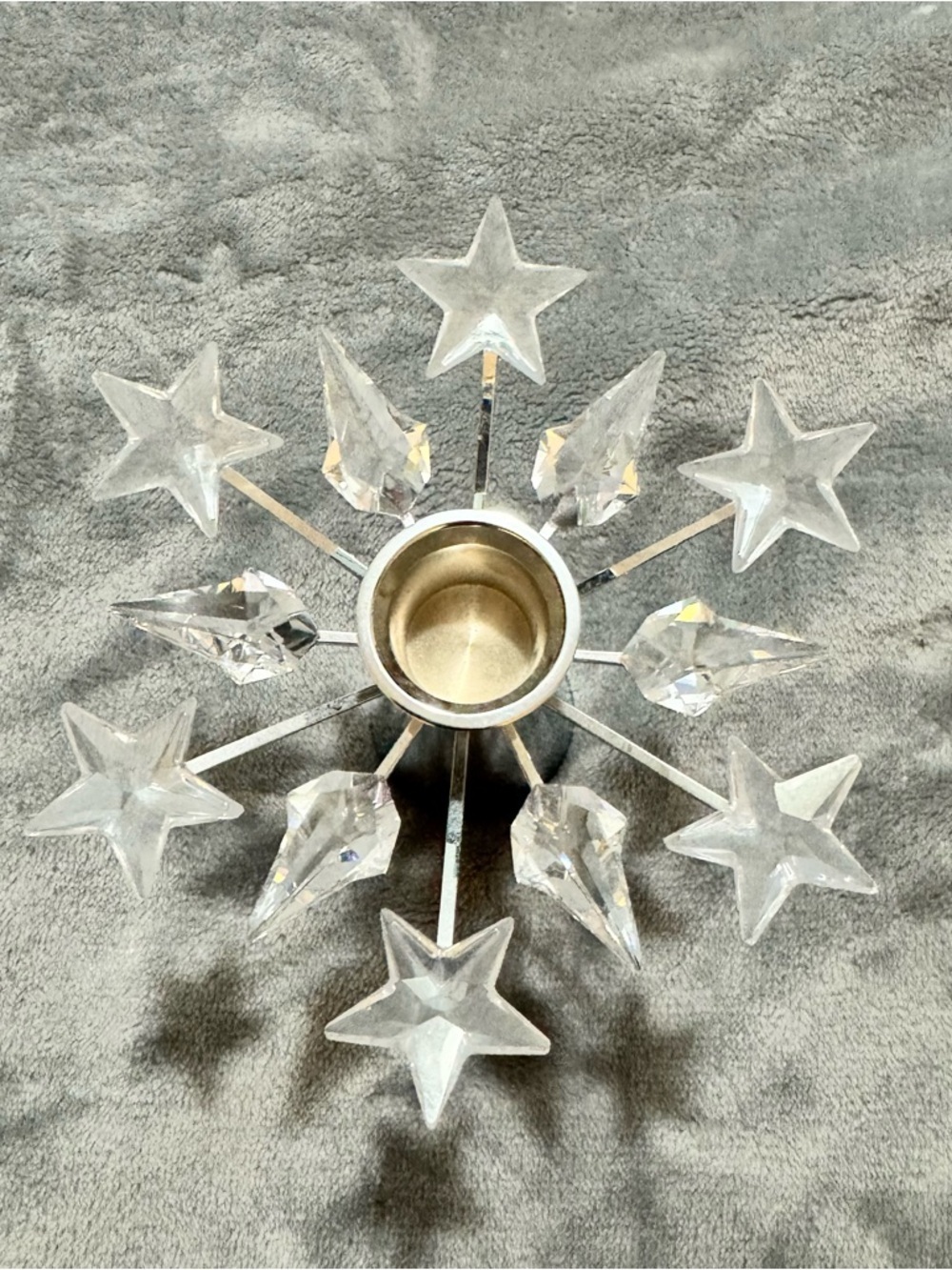 Swarovski Clear Crystal Starburst Candle Holder